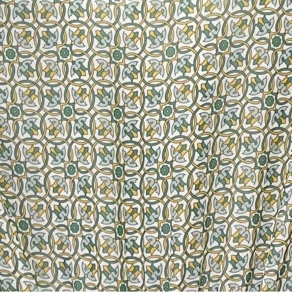 NWT Max Studio Tiered A-Line Flutter Sleeve Dress Cream Green Floral Size Medium - Picture 10 of 14